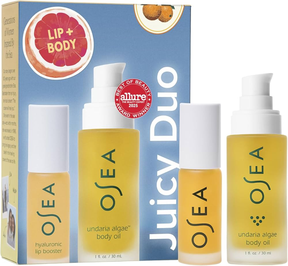 OSEA Juicy Duo Gift Set - Hyaluronic Lip Oil Booster & Undaria Algae™ Body Oil - Travel Size - ... | Amazon (US)