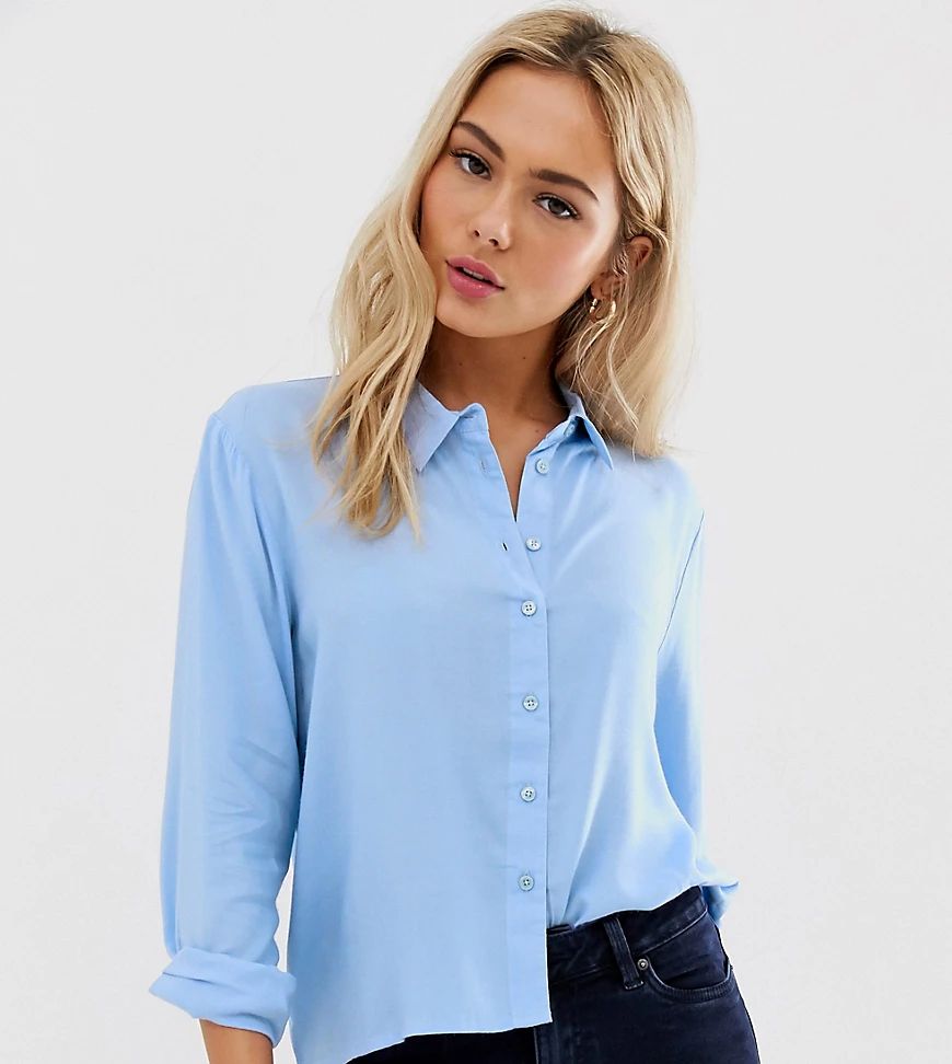 JDY casual cotton shirt-Blue | ASOS (Global)