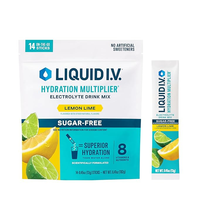 Liquid I.V.® Hydration Multiplier Sugar-Free - Lemon Lime | Electrolyte Powder Drink Mix | 1 Pac... | Amazon (US)
