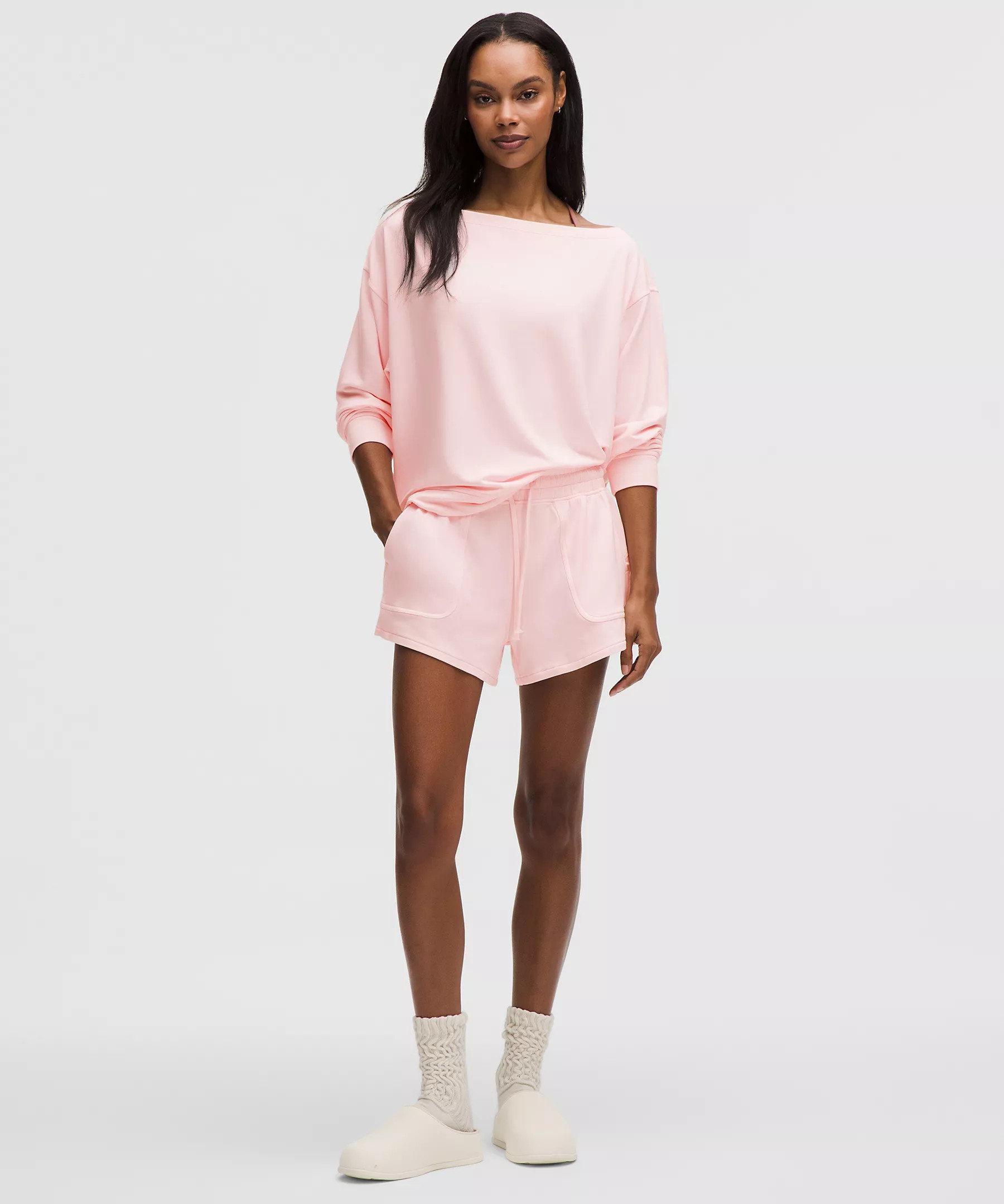 BeCalm Oversized Boatneck Long-Sleeve Shirt | Lululemon (US)
