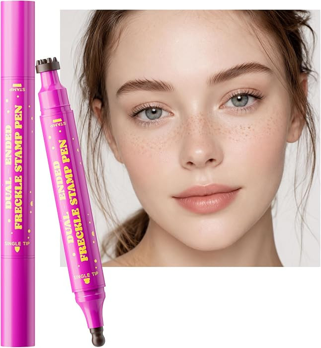 Freckle Stamp Pen Dual-Ended\u2013Soft Sponge Stamp & Precision Tip for Realistic Faux Freckles M... | Amazon (US)