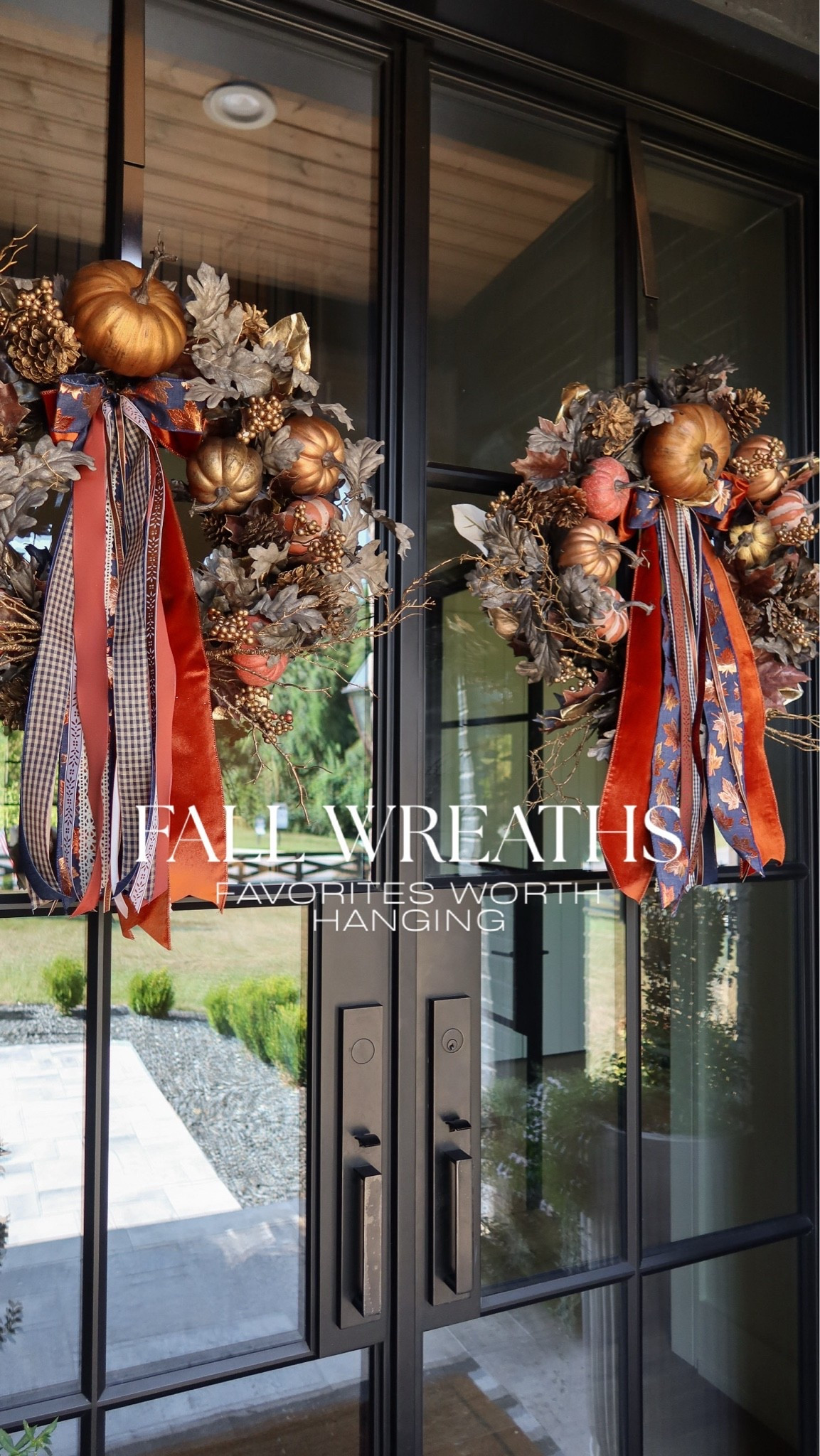 Just hung up our fall wreaths today! Linked ours here, as well as the hangers I use! Unfortunately I can’t link the exact wreath ribbon we have, but it’s from the brand Haven Haus Co. if you want to look them up! Also linked similar options from Etsy too!

#LTKHome #LTKSeasonal