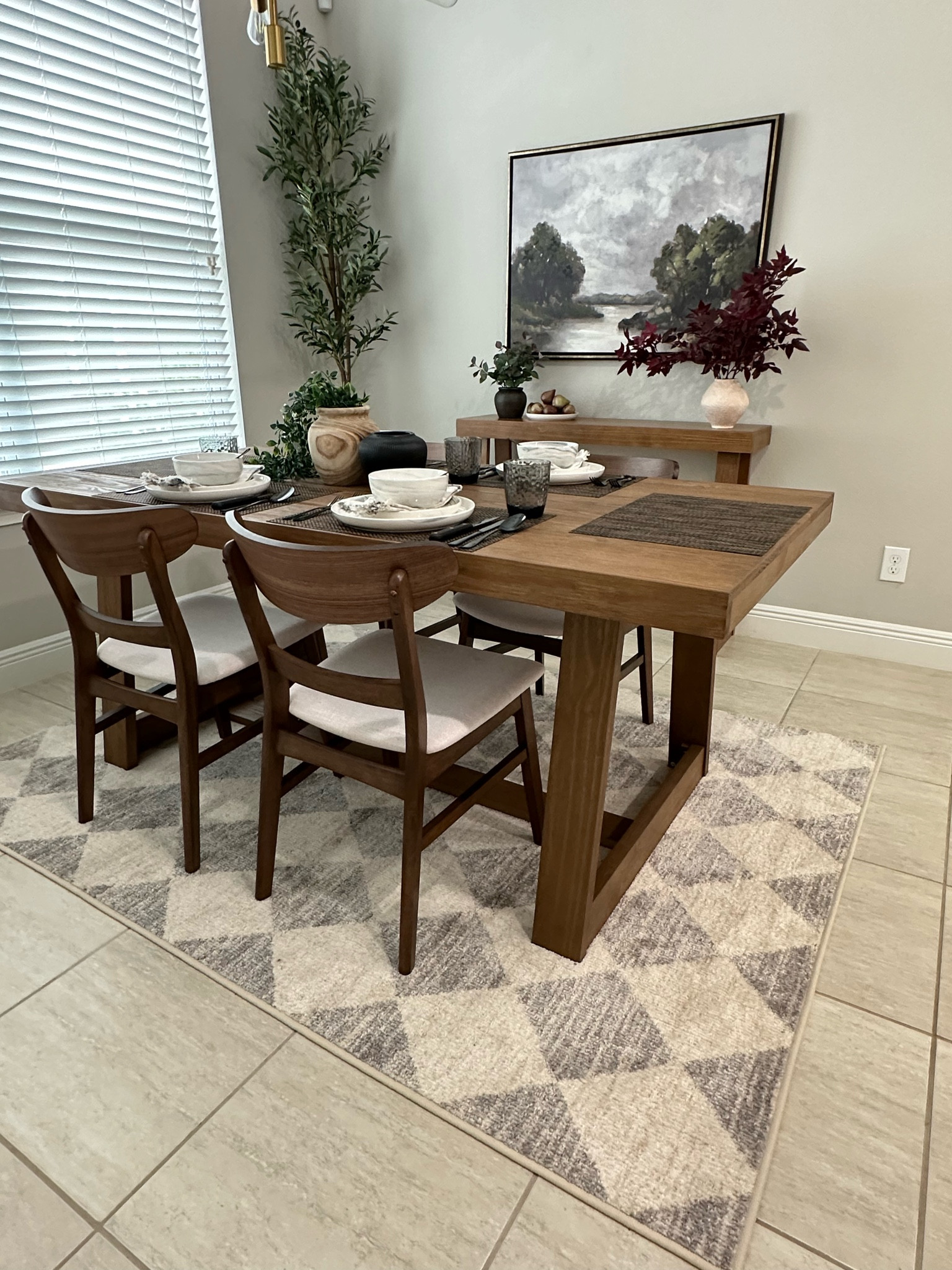 Rustic modern kitchen. Dining table  

#LTKSeasonal #LTKHome