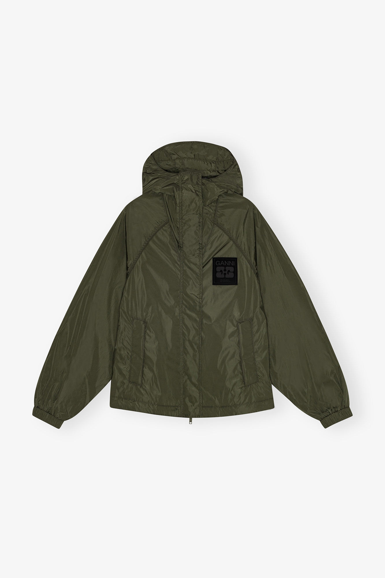 Green Nylon Jacket | Ganni