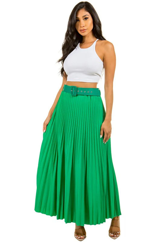 SEXY LONG MAXI SKIRTS GREEN / M | Casual Chic Boutique