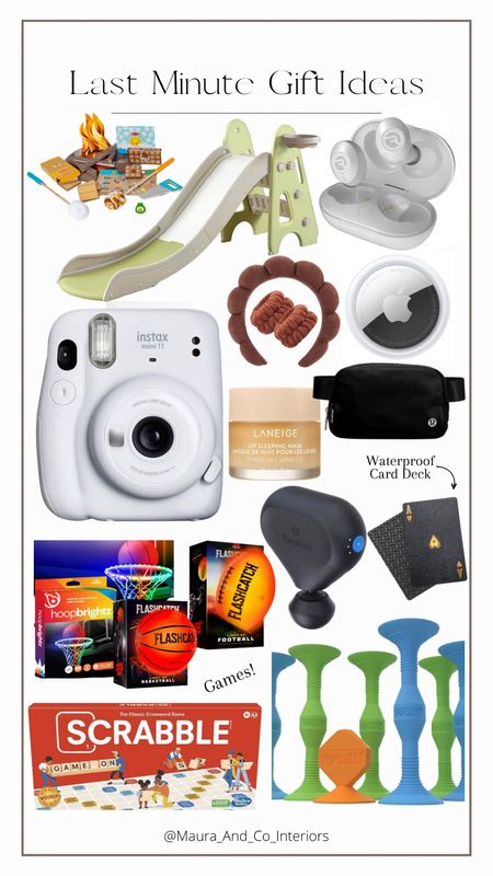 Last minute gift ideas!

Kids, teens, toddlers, adult, mom, dad, wife, husband, spa gift, massage gift, lululemon, Polaroid camera, gift guide, gift idea for all ages, sports, games

#LTKHoliday #LTKfamily #LTKGiftGuide