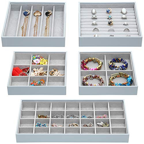 Magic Stackable Jewelry Trays Closet Dresser Drawer Organizer for Accessories, Gadgets & Cosmetics,  | Amazon (US)