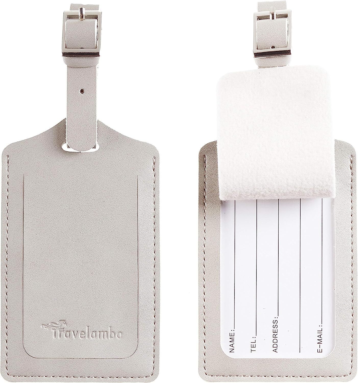 Travelambo Luggage Tag Faux Leather for Suitcase Women Kids Funny Cute | Amazon (US)