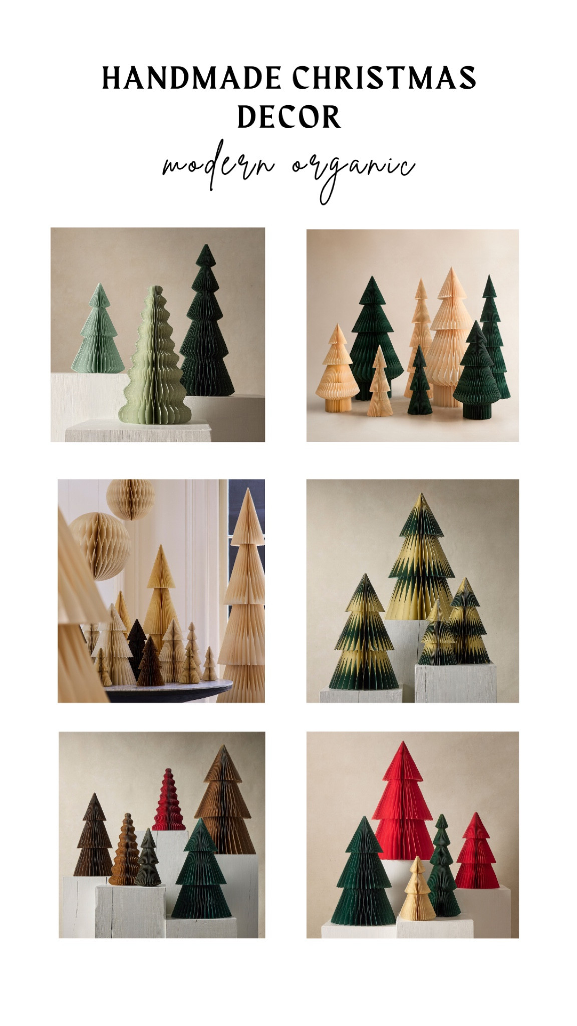 Want to add handmade items to your Christmas styling?  These paper trees are 🔥🔥🔥