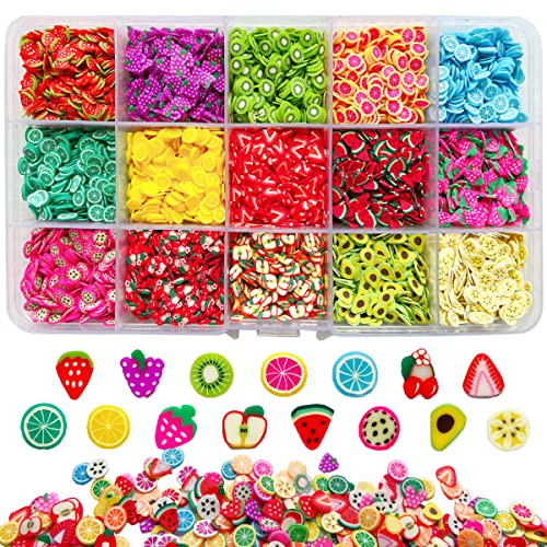 9000Pcs Fruit Nail Art Slices Fruit Slices for DIY 3D Polymer Slices Making Polymer Clay Slices f... | Amazon (US)