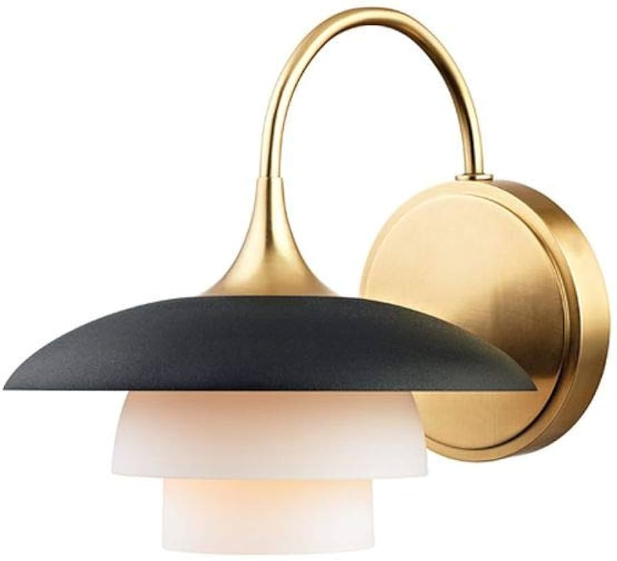 Hudson Valley Lighting 1011-AGB Barron - One Light Wall Sconce - 8 Inches Wide by 8.25 Inches Hig... | Amazon (US)