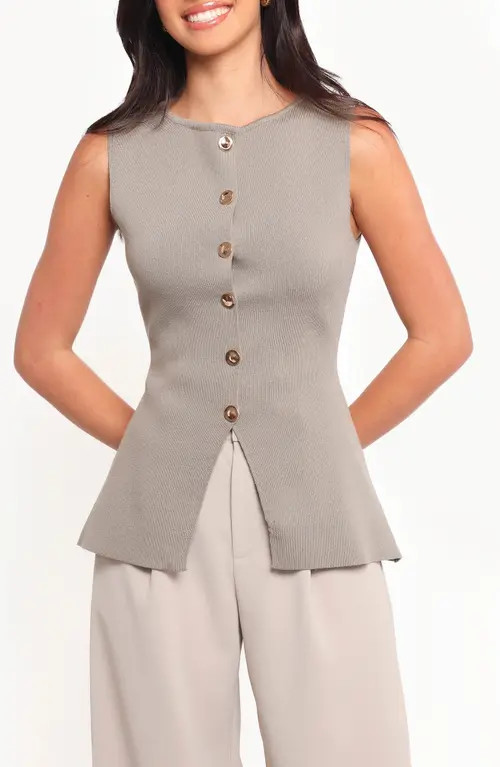 Petal & Pup Machia Button-Up Sweater Vest in Khaki at Nordstrom, Size Small | Nordstrom