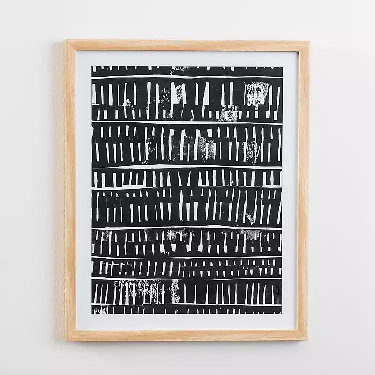 Black and White Lines Framed Art Print | Kirkland's Home