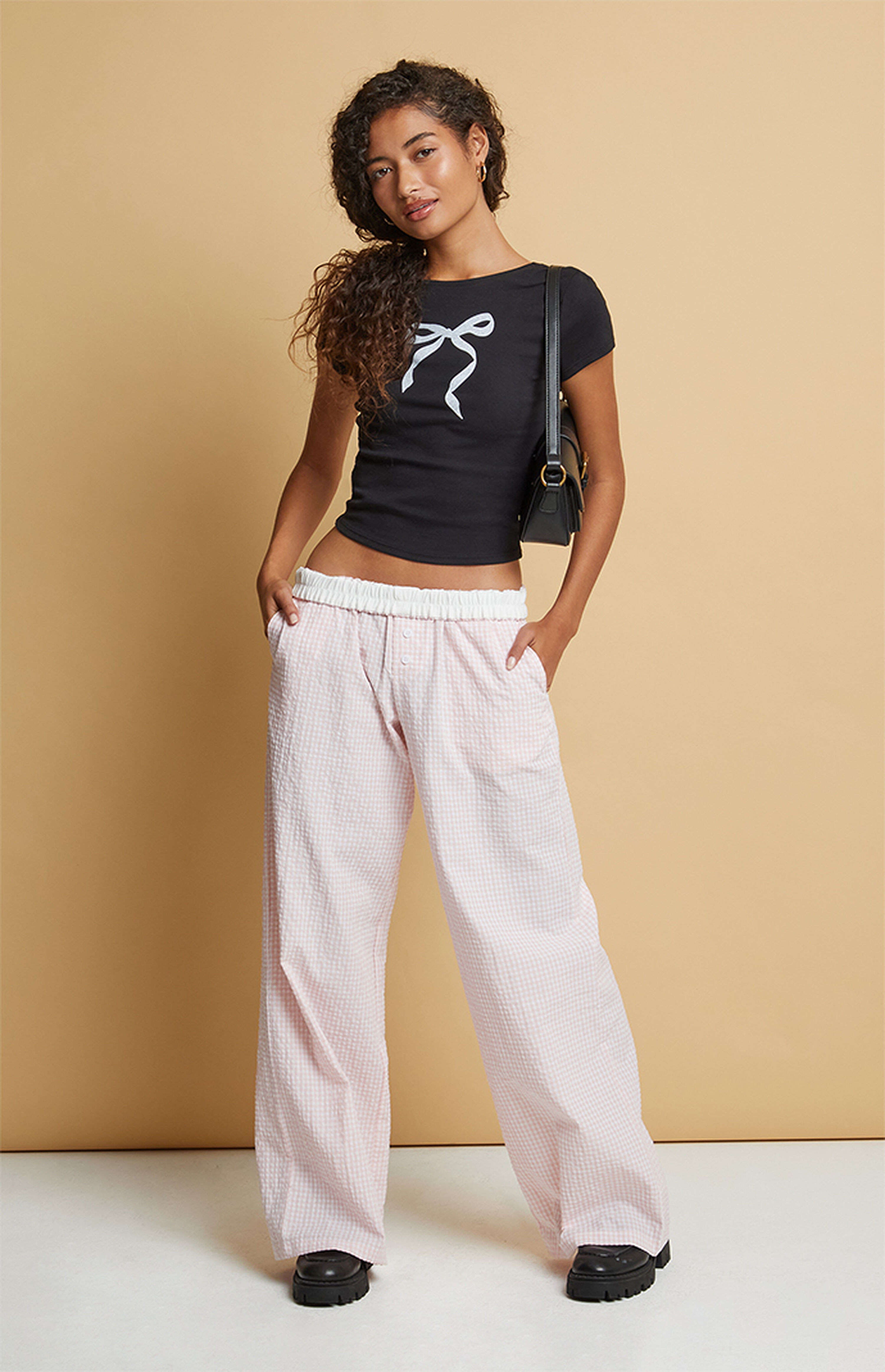 Beverly and Beck Pink Gingham Boxer Pants | PacSun