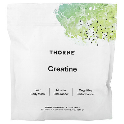 Thorne, Creatine, 30 Stick Packs, 0.18 oz (5.15 g) Each | iHerb