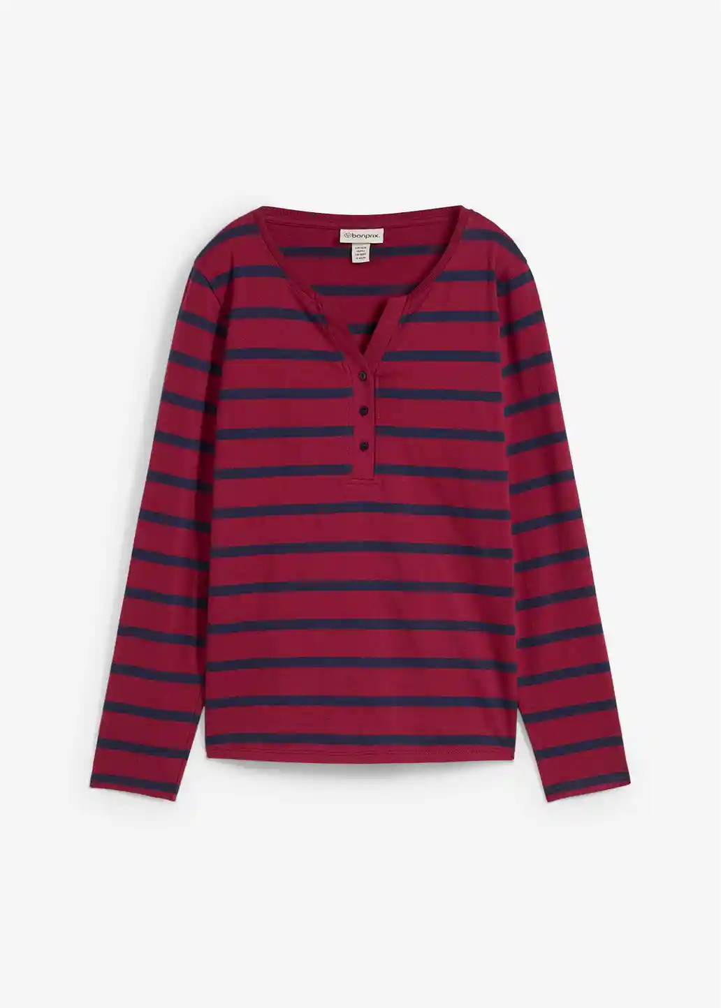 Henleyshirt aus reiner Bio-Baumwolle | Bonprix DE