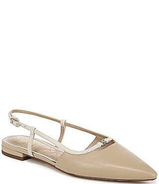 Sam Edelman Cohen Slingback Leather Point Toe Flats - 9 | Dillard's