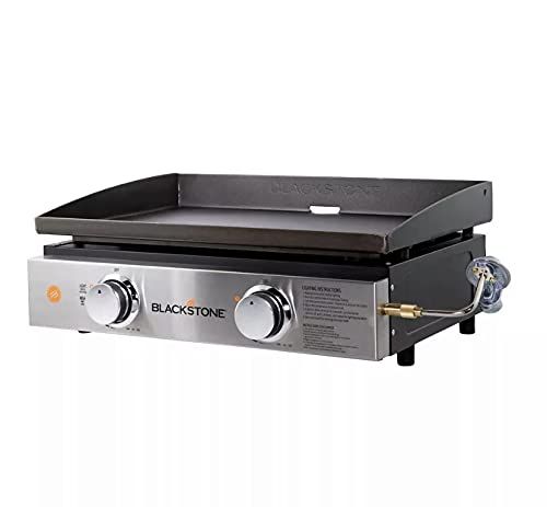 Blackstone Griddle 22″ Tabletop 2 Burner 24,000 BTU Grill with Cover included | Amazon (US)