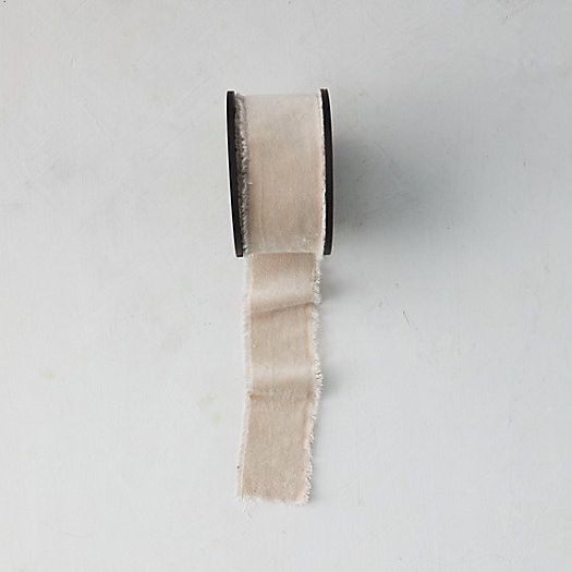 Antiqued Frayed Velvet Ribbon | Terrain