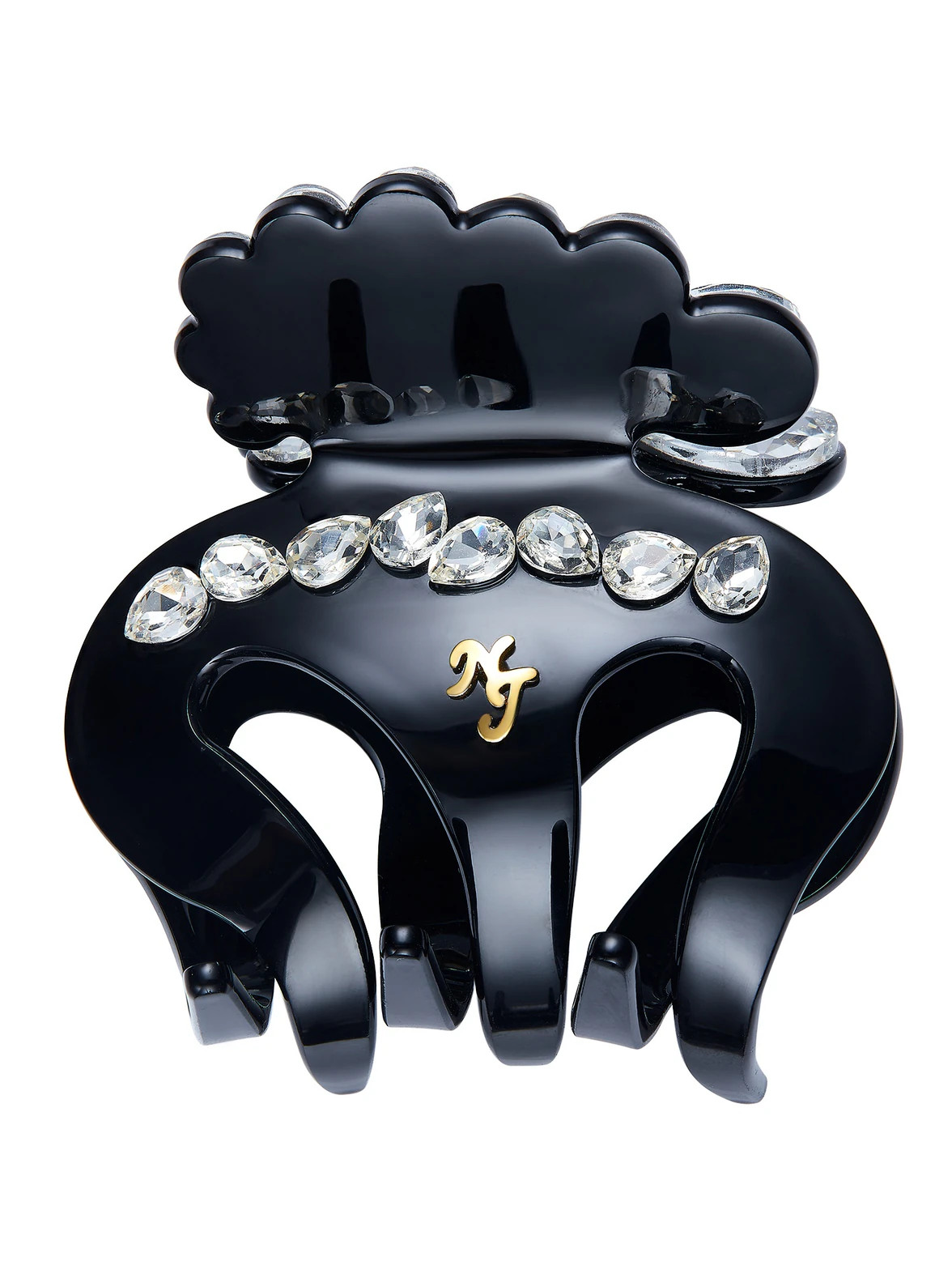Ameline Crystal Black Hair Claw Clip | Nana Jacqueline | Nana Jacqueline