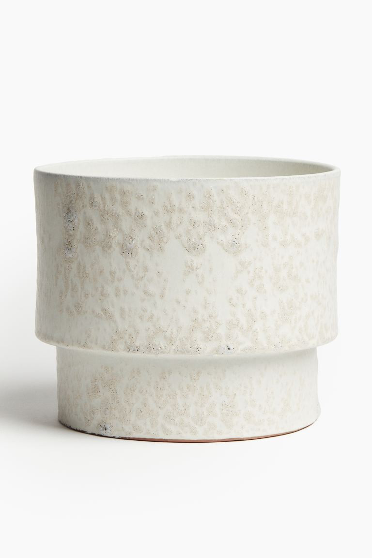 Extra-large Terracotta Plant Pot - White/patterned - Home All | H&M US | H&M (US + CA)