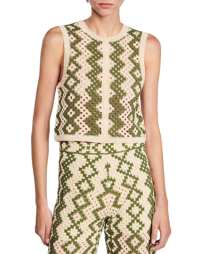 Crocheted Geometric Sweater Vest | Bloomingdale's (US)