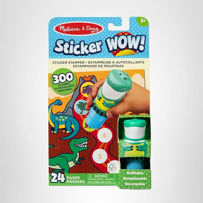 Melissa & Doug Sticker Wow!™ 24-Page Activity Pad and Sticker Stamper, 300 Stickers, Arts and C... | Amazon (US)