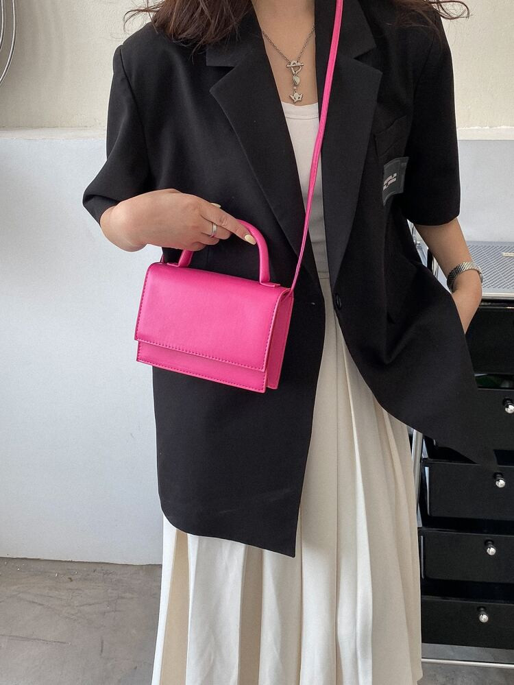 Mini Minimalist Flap Square Bag | SHEIN