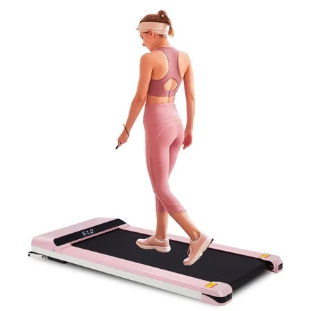 Portable Treadmill Under Desk Walking Pad Flat Slim Treadmill with LED Display & Sport APP Running M | Walmart (US)
