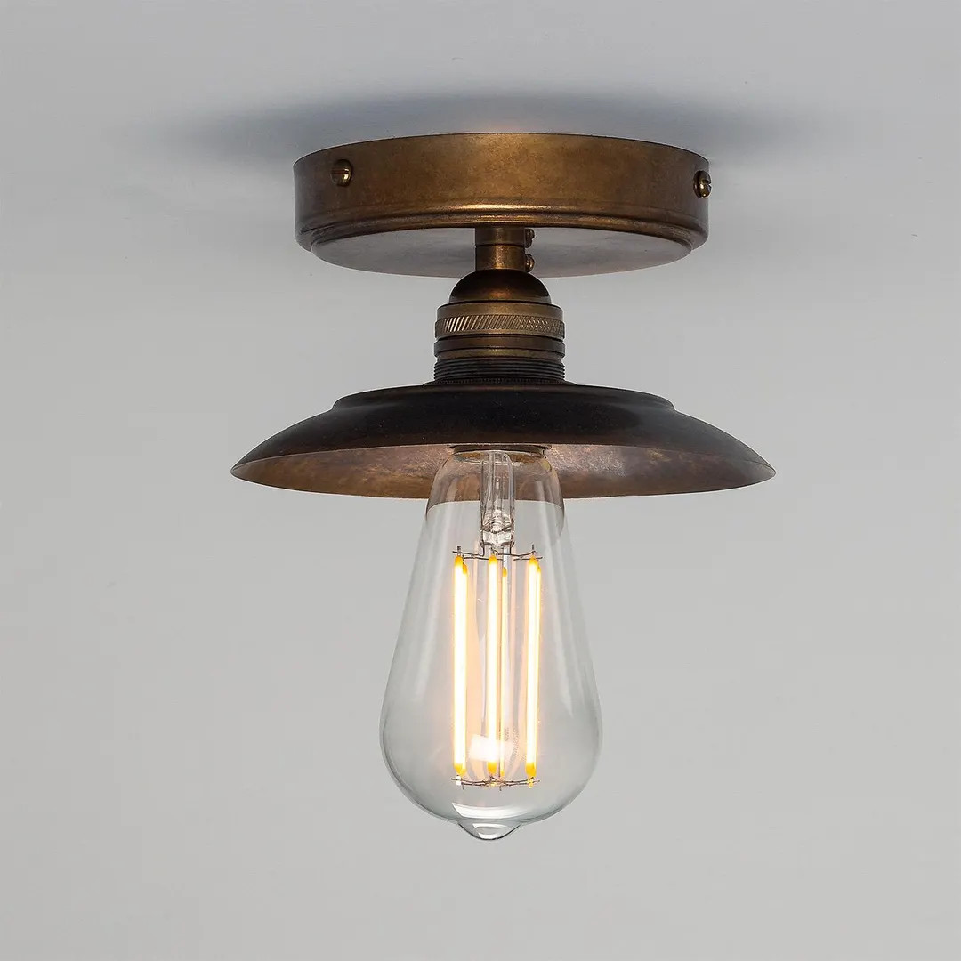 Reznor Industrial Exposed Bulb Flush Ceiling Light - Etsy | Etsy (US)