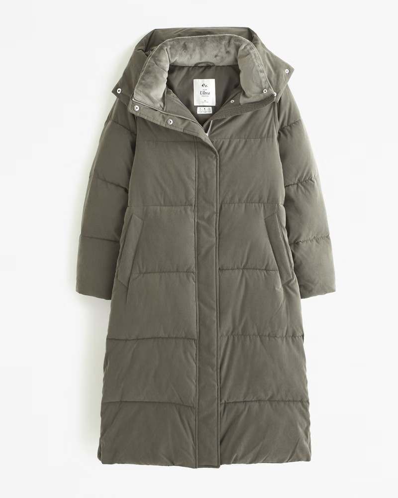Abercrombie & Fitch Women's Ultra Long Puffer in Olive - Size XL | Abercrombie & Fitch (US)