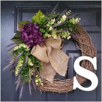 Sale Spring Hydrangea Wreath With Purple Hydrangea, Eucalyptus & Heather, Front Door Decor, Wreaths, Gift, Mothers Day Gift | Etsy (US)