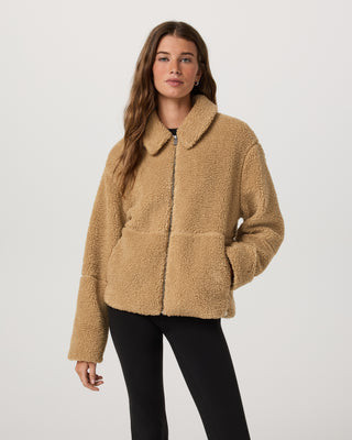 Vuori Lou Full Zip Jacket | Marshmallow | Medium | Vuori Clothing (US & Canada)