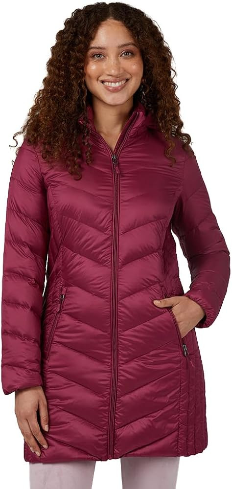 32 Degrees Heat Women’s Ultra-Light Down Packable 3/4 Jacket – Lightweight Travel Puffer Coat | Amazon (US)