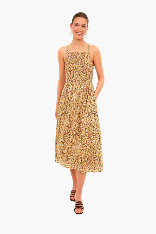 Edelyn Floral Print Claretta Midi Dress | Tuckernuck (US)