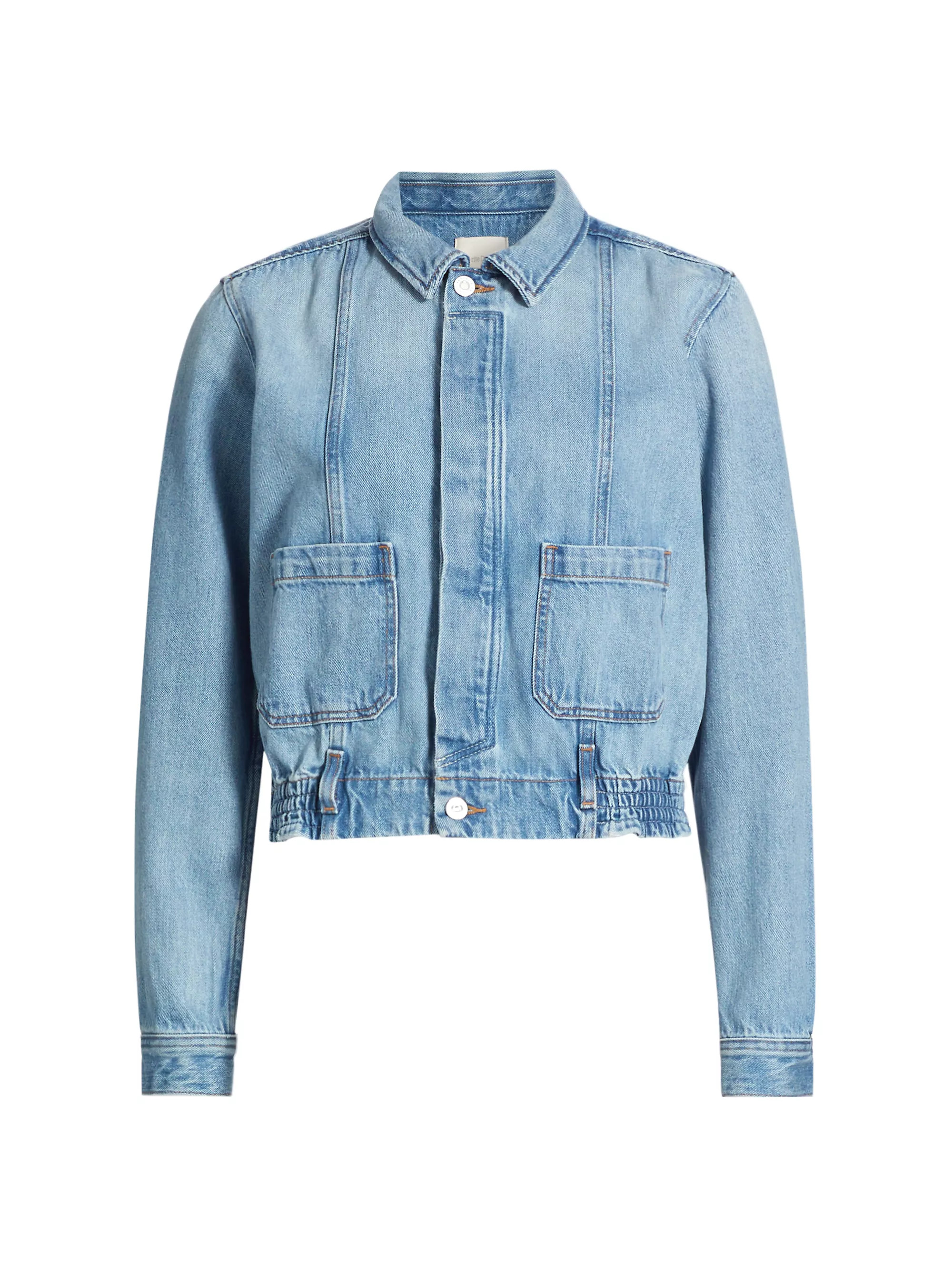 Shop Favorite Daughter Juliet Cropped Denim Jacket | Saks Fifth Avenue | Saks Fifth Avenue