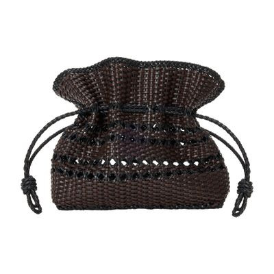 Medium Flamenco woven nappa leather clutch | 24S US