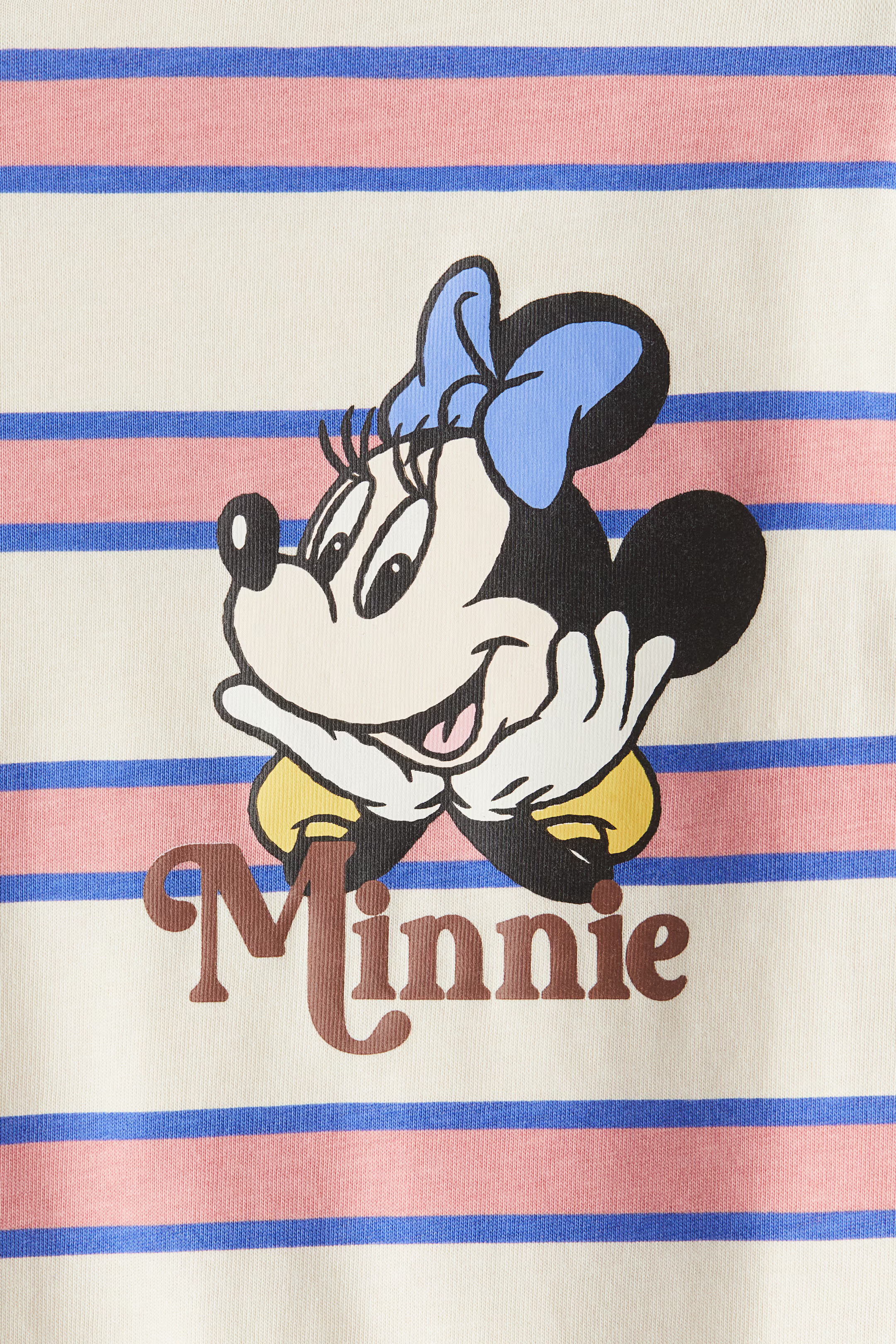 Motif-detail Cotton Top - Cream/Minnie Mouse - Kids | H&M CA | H&M (US + CA)