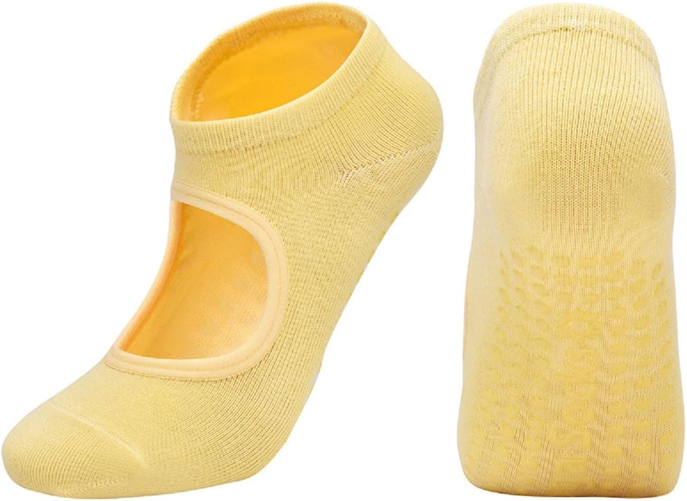 Cotton Yoga Socks with Non-Slip Grips - Ideal for Yoga, Pilates, and More - One Size Fits Most | Amazon (US)