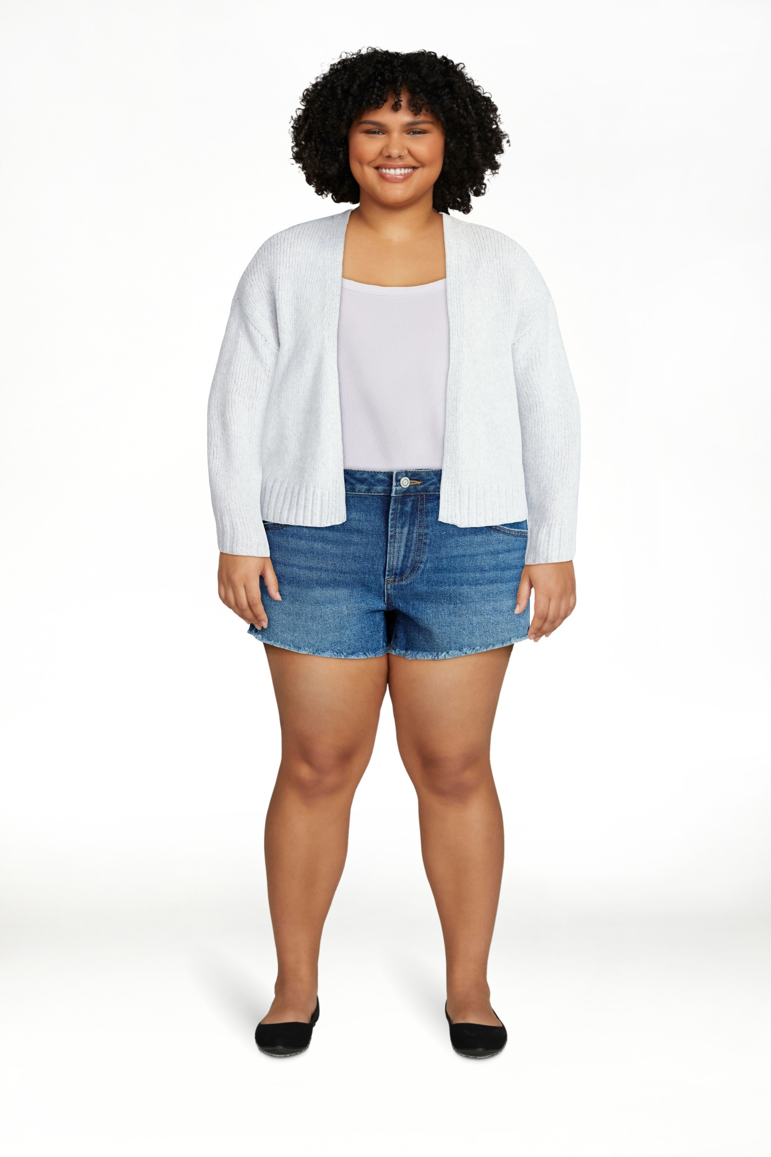 No Boundaries Cropped Cardigan, Women's & Women's Plus XXS-4X | Walmart (US)