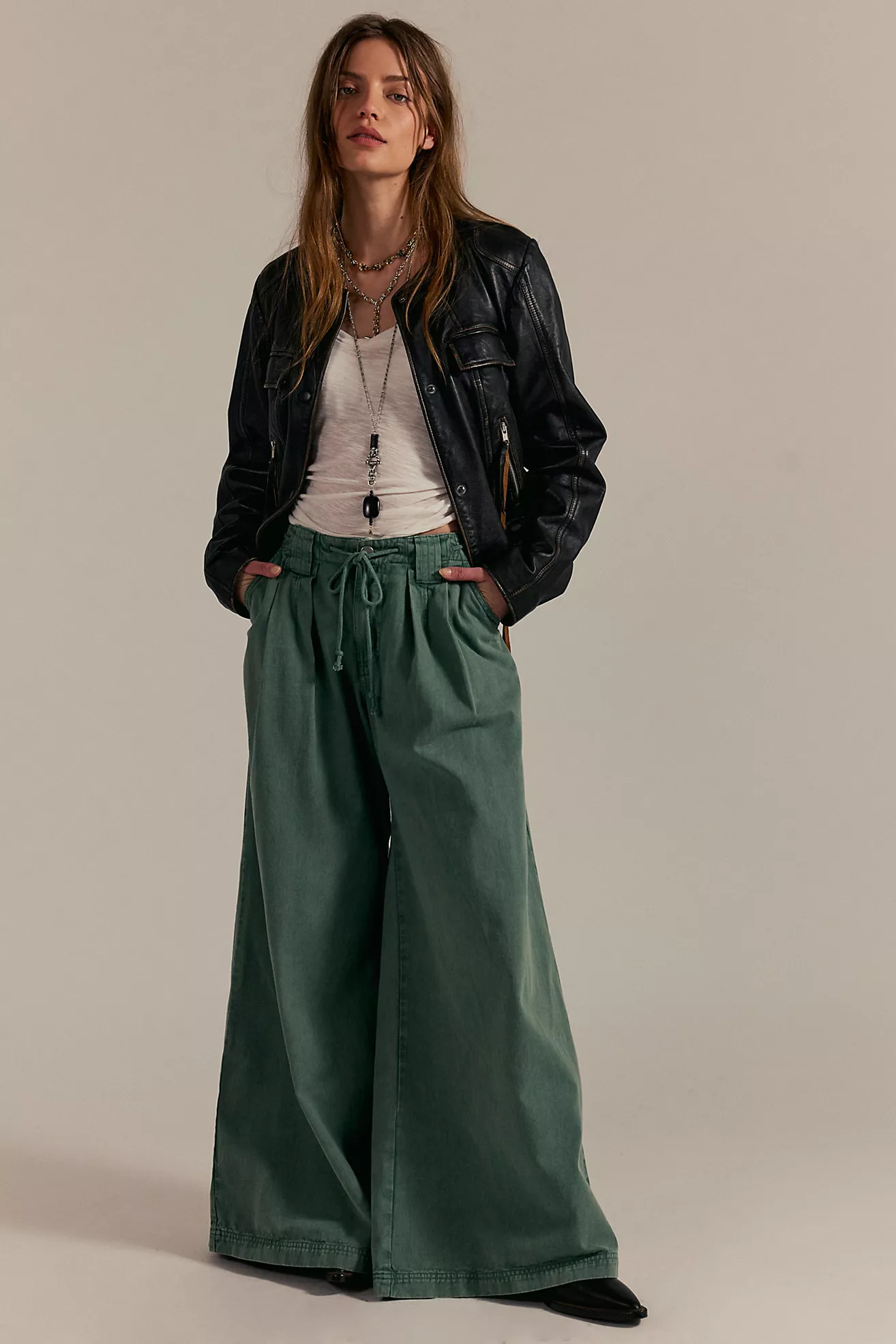 Julien Wide-Leg Chino Trousers | Free People (Global - UK&FR Excluded)