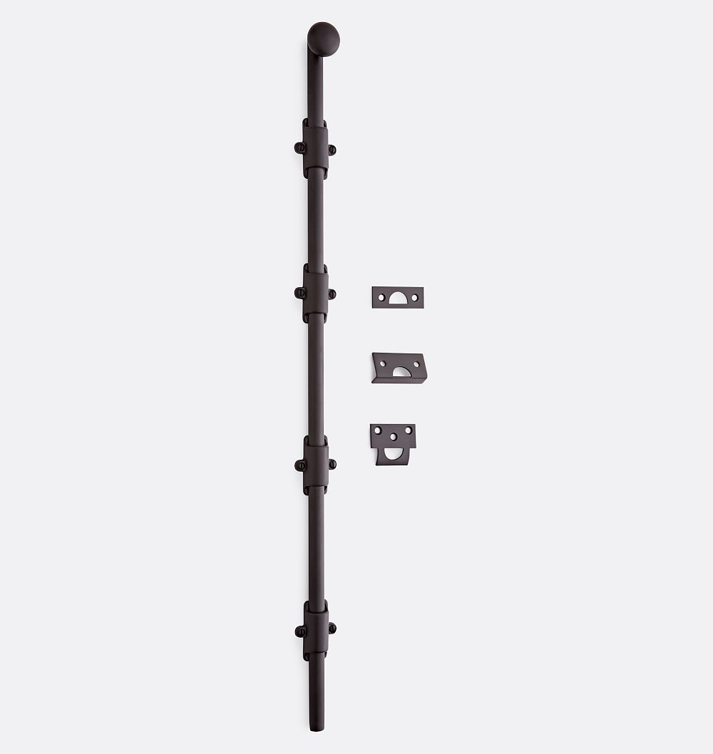 Plain 24"" Door Bolt, Oil-Rubbed Bronze | Rejuvenation