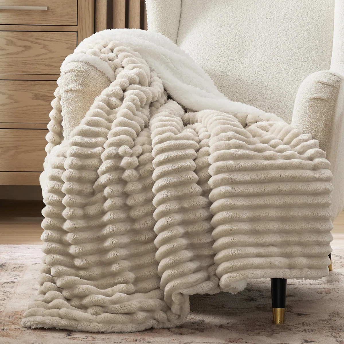 Bedsure 300gsm Soft Sherpa Fleece Blanket, GentleSoft Plush & Fluffy Spring Throw Gift | Wayfair North America