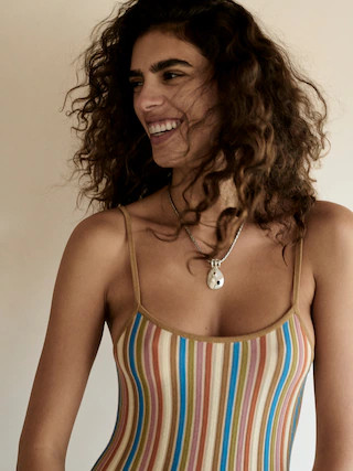 Sculpted Stripe Maxi Dress | Banana Republic (US)