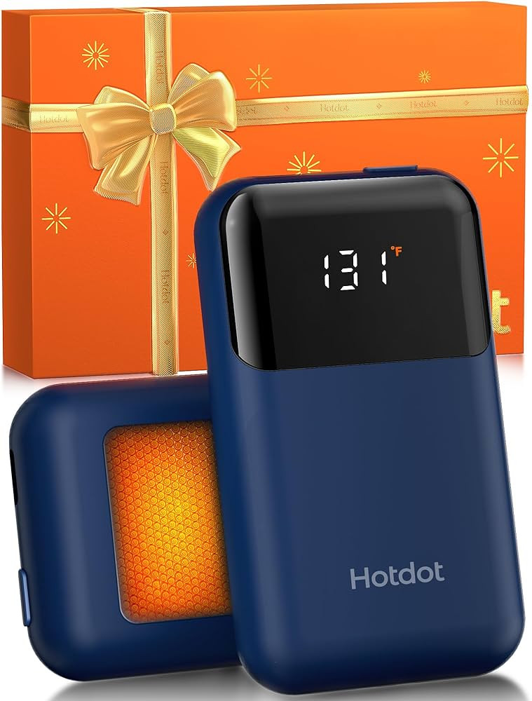 Hand Warmers Rechargeable 2-Pack, 6400mAh Electric Hand Warmers with LED Battery and Temperature ... | Amazon (US)