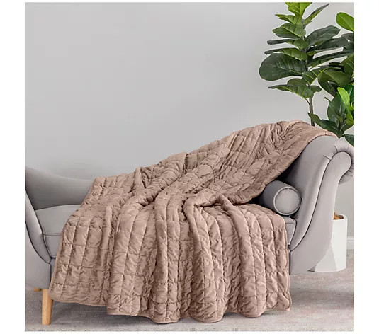 Make Your Selection: Berkshire Filled and Quilted Suedemink Oversized Throw | QVC