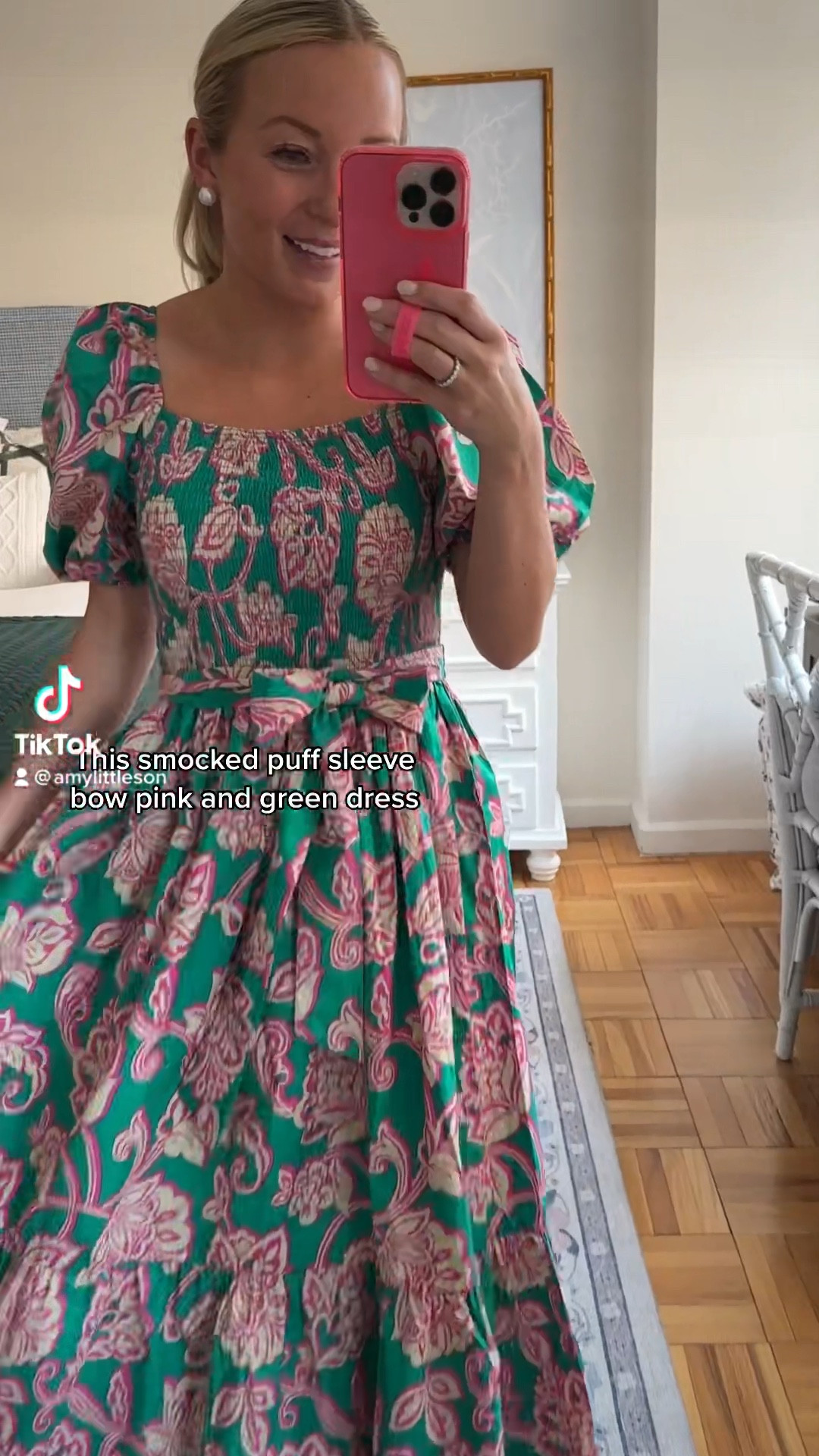 Pink and green smocked dress! Runs true to size 🌸🍀 #springdress #smockeddress #Easterdress 

#LTKSeasonal #LTKFind #LTKunder100