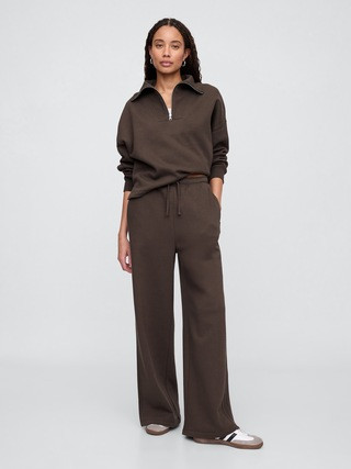 Fleece Rib-Seam Wide-Leg Pants | Gap Factory