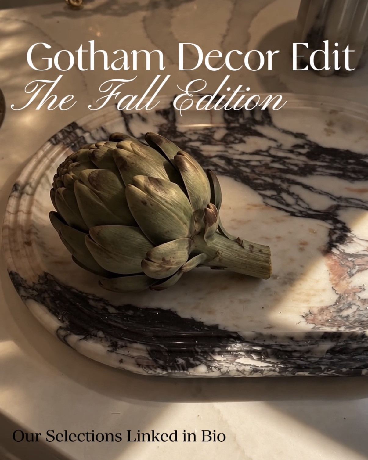 Less pumpkins. More marble, tarnished brass, and things that look like they have a story.

The Gotham Decor Edit / No. 01

#LTKSeasonal #LTKHome #LTKdayinmylife