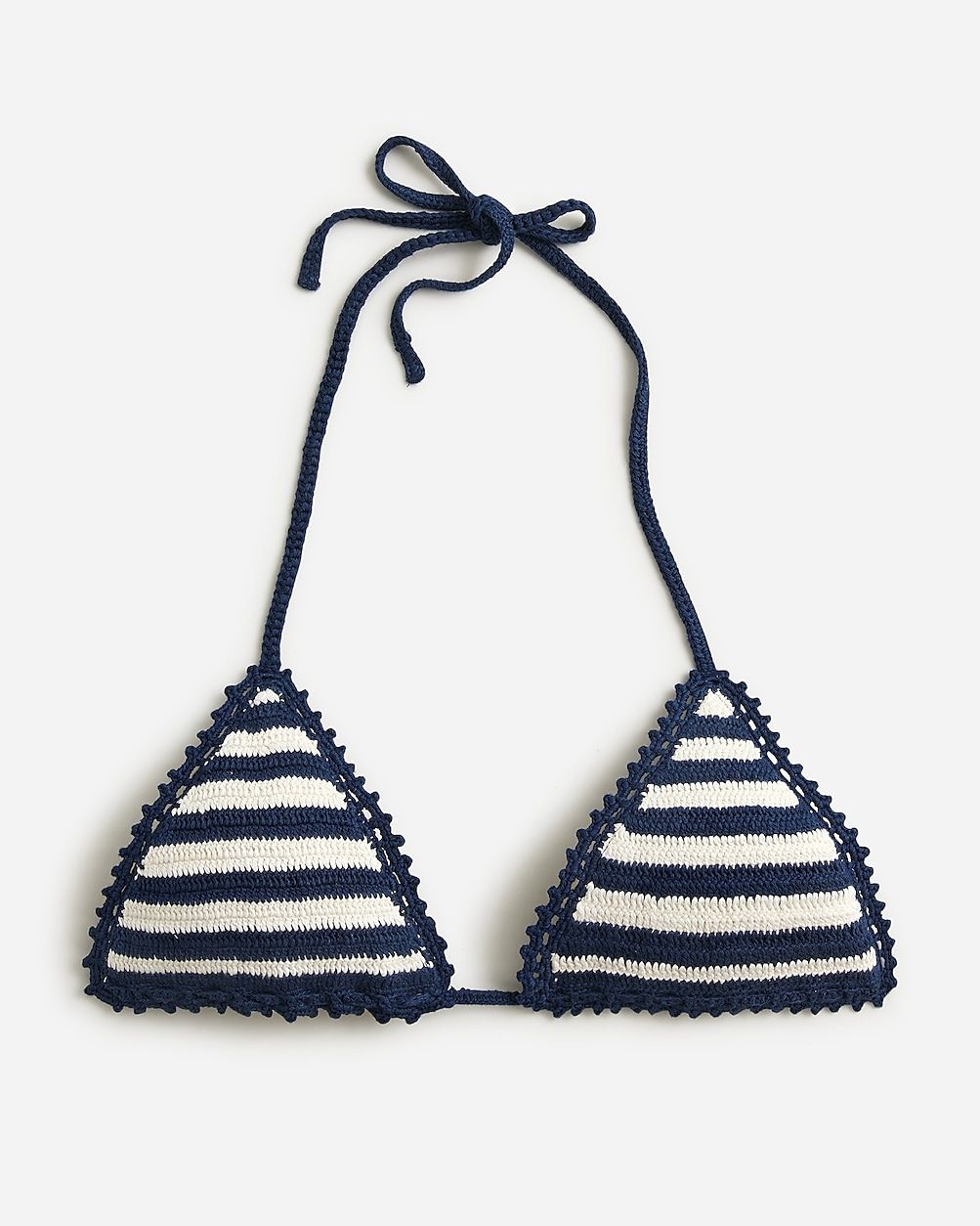 Crochet bikini top in stripe | J.Crew US